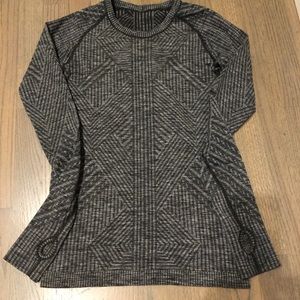 Lululemon Rest Less Pullover, Dark Gray, size 4.